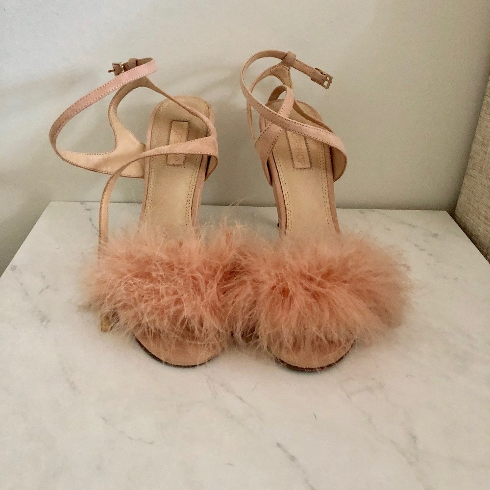 Topshop Pink Fuzzy Heels